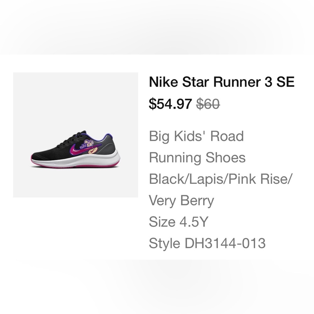 Nike Star Runner 3 SE brand new never been worn